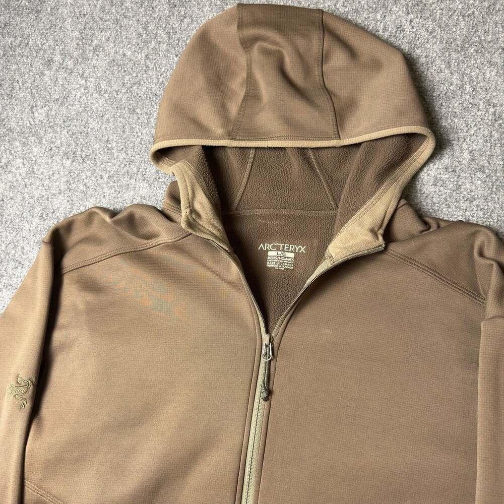 Arc'teryx Polartec Fleece Full Zip Size L Brown